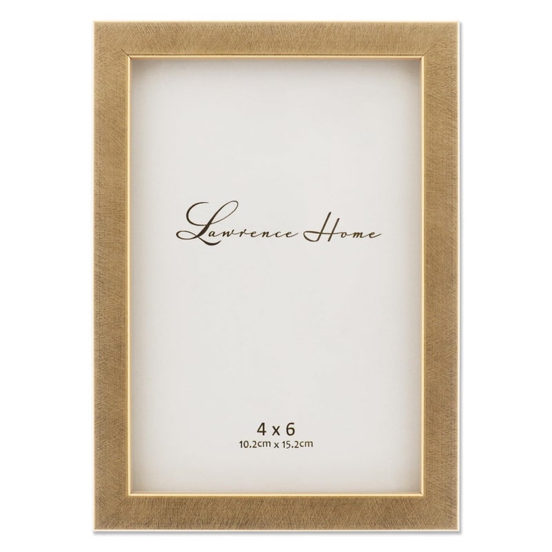 Lawrence Frames 708046 Galvanized Expressions 4x6 Chloe Contemporary Gold Picture Frame